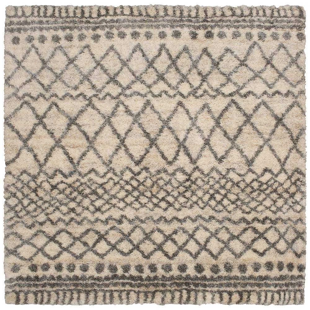 StyleWell Caspian 8 ft. x 8 ft. Cream Square Moroccan Area Rug 680305 ...