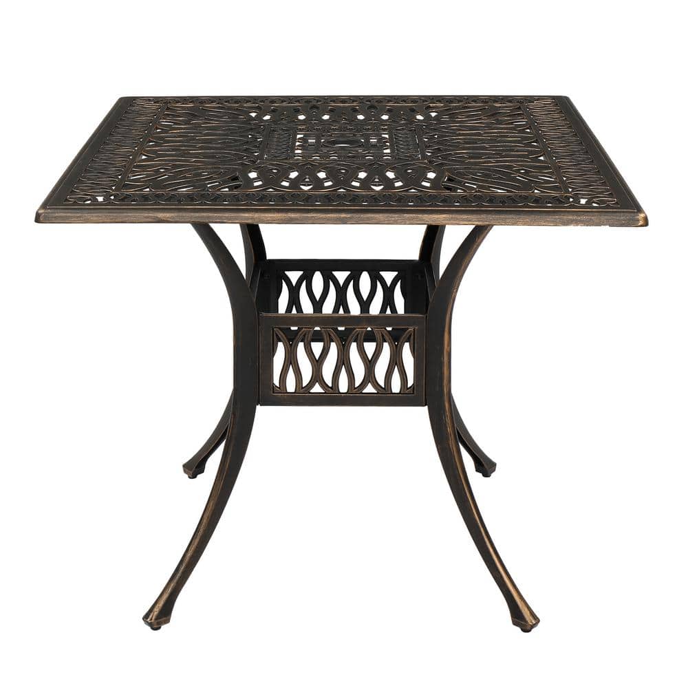 Square Bronze Metal Outdoor Dining Table price history on PriceWatchPro