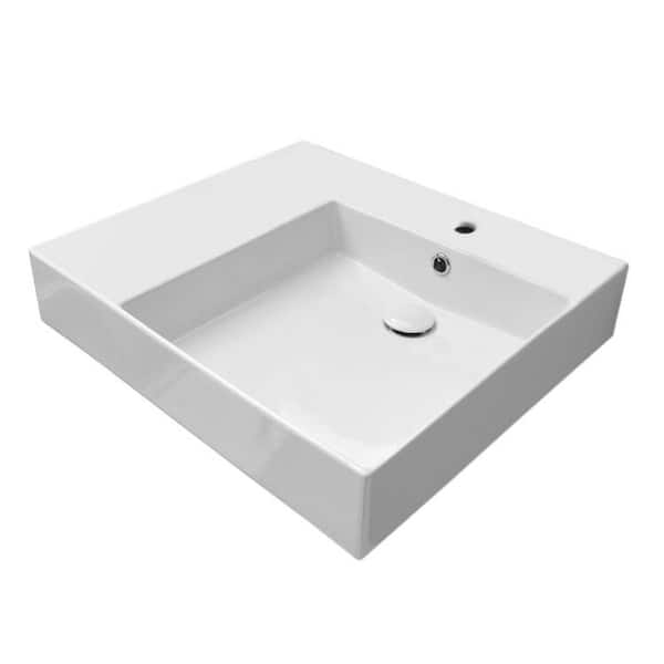 Teorema 2.0 Plus Wall Mounted Bathroom Sink in White