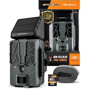 Force-PRO-S 2.0 Solar Trail Camera-4K/48MP, 110' Detection, 0. 2s Trigger, Internal Battery
