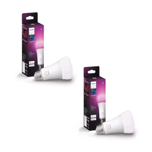 100-Watt Equivalent A21 Smart LED Color Changing Light Bulb with Bluetooth (1-Pack)