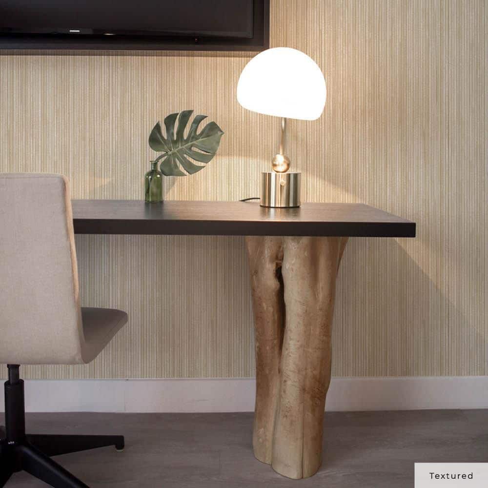 Sand Textured Grasscloth Peel and Stick Wallpaper Roll