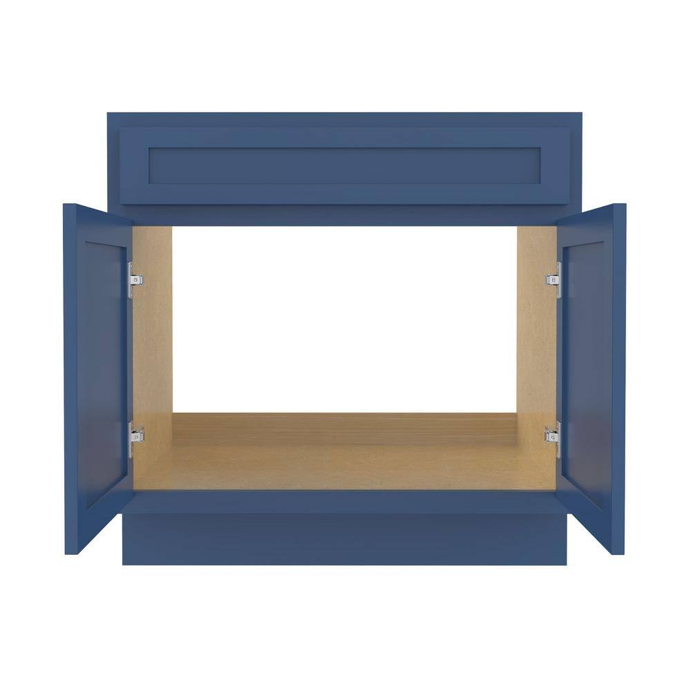 Blue 36-Inch Shaker Style Bathroom Vanity Cabinet