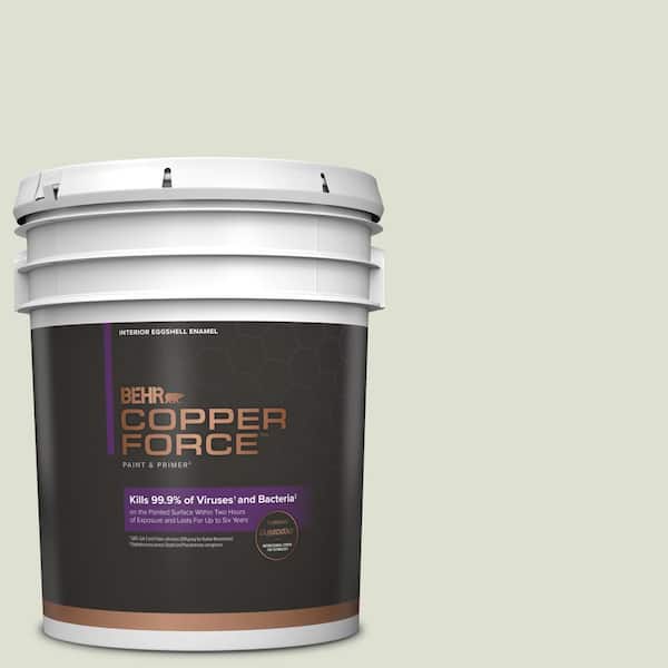 COPPER FORCE 5 gal. #PPU10-12 Whitened Sage Eggshell Enamel Virucidal and Antibacterial Interior Paint & Primer