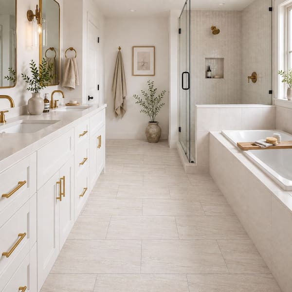 MSI Malvera Cream 12 in. x 24 in. Lapato Porcelain Travertine Look