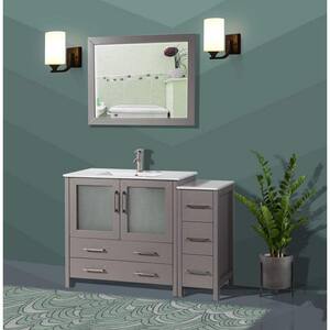 Vanity Art Brescia 72 in. W x 18 in. D x 36 in. H Bath Vanity in Grey ...