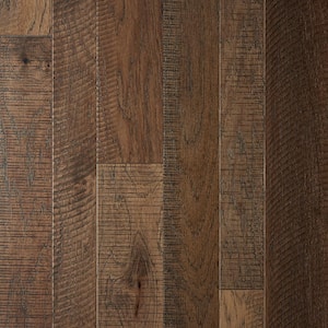 Chestnut Hickory 3/8 in. T x 4"x 5" x 6" Multi Width T&G Wirebrushed Engineered Hardwood Flooring (34.45 sq. ft./Case)