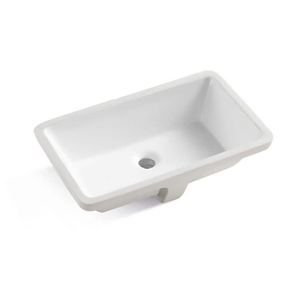 Nestfair 20 8 In Rectangular Undermount Bathroom Sink In White SX   White Nestfair Undermount Bathroom Sinks Sx Yw525h 64 1000 