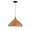 Designers Fountain Hana 60-Watt 1-Light Pendant with Robusta Wood ...