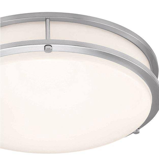Solero III 13" Modern LED Globe Flush Mount in Brushed Steel