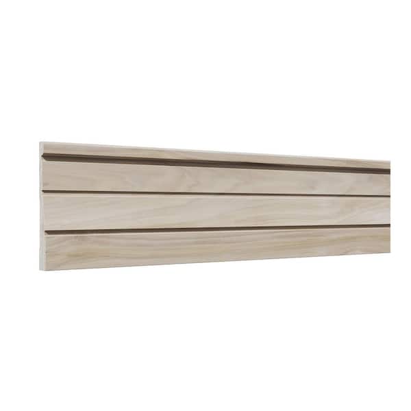 0.69 in. D x 5.5 in. W x 92 in. L Unfinished Poplar Millora Baseboard Moulding