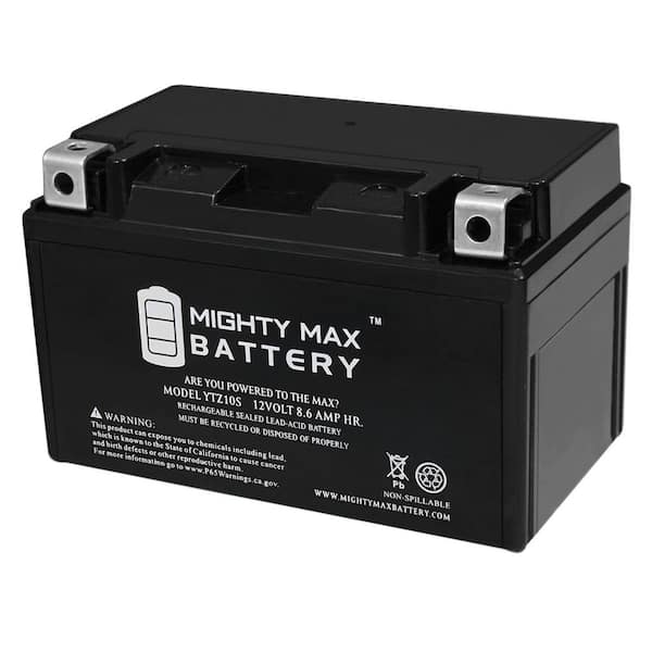 MIGHTY MAX BATTERY YTZ10S 12V 8.6AH Battery Replacement for Honda VT600 VLX Shadow 04-08
