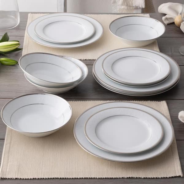 Noritake Regina Platinum 12-Piece Set, (Service For 4) 4324-12H