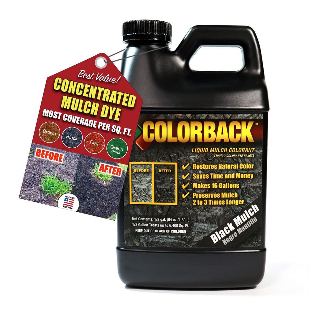 1/2 Gal. Black Mulch Color Covering up to 6400 sq. ft.