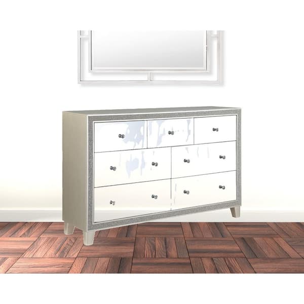 HomeRoots Amelia Champagne 11-Drawers 63 in. Dresser