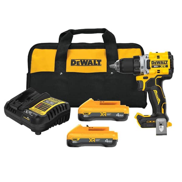 20V XR Lithium-Ion Cordless Brushless 1/2 in. Drill/Driver Kit with (2) 4.0 Ah Batteries and Charger