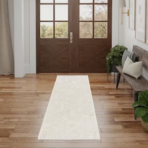 Desire Ivory 2 ft. x 8 ft. Abstract Contemporary Runner Area Rug