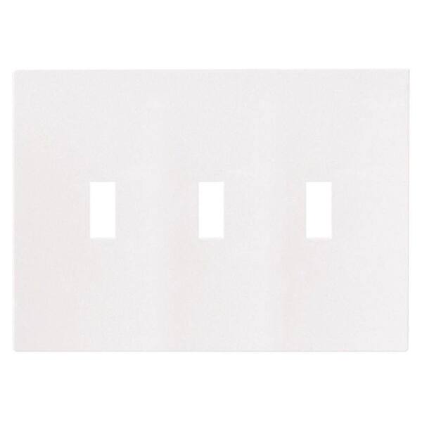 Eaton White 3-Gang Toggle Wall Plate (1-Pack)
