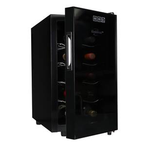 Koolatron 20 Bottle Wine Cooler, Black Thermoelectric Wine Fridge, Wine Coolers Koolatron 20-Bottle Wine Cooler - Thermoelectric For Red,  White & Champagne Wine Fridge