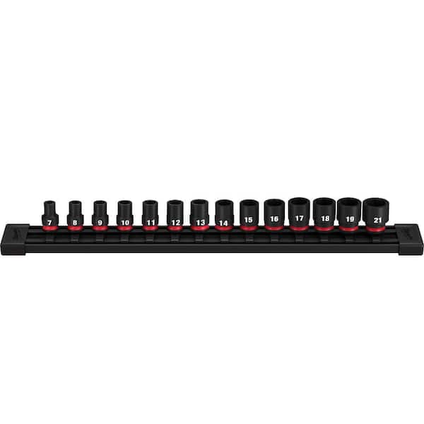 Milwaukee - SHOCKWAVE 3/8 in. Drive Metric 6 Point Impact Socket Set (14-Piece)