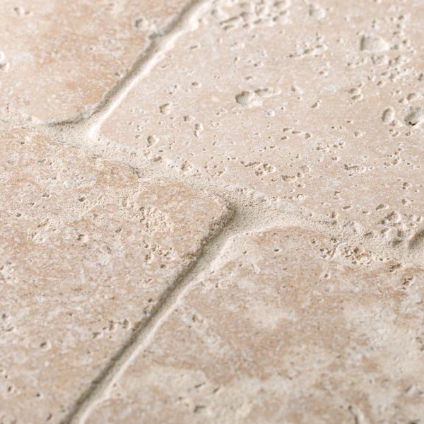 Jeffrey Court Light Travertine Cream 4 in. x 4 in. Tumbled Natural Stone Wall and Floor Tile (1 sq. ft./Pack)