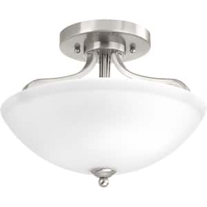 Laird Collection 2-Light Brushed Nickel Semi-Flush Mount