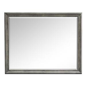 Franklin 39 in. W × 35 in. H Rectangle Wood Frame Brown Dresser Mirror