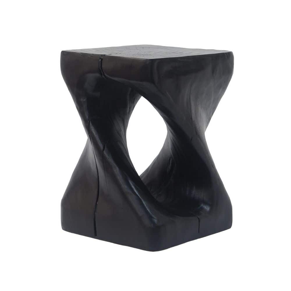 Black Wood-like Texture Twist Shape Side Table price history on PriceWatchPro