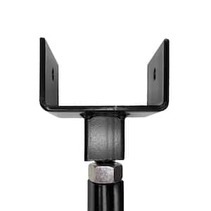 32 in. Adjustable Helical Post Black