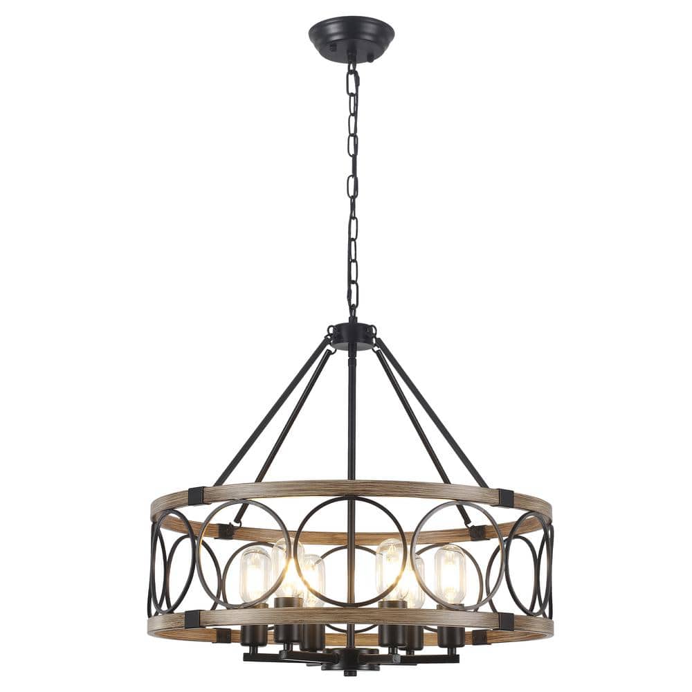 6 - Light Brown/Black Dimmable Chandelier for Dining Room Kitchen Island Foyer Entryway with no bulbs included price history on PriceWatchPro