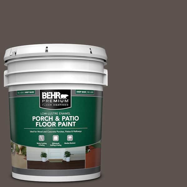 BEHR PREMIUM 5 gal. #AE-24 Barn Brown Low-Lustre Enamel Interior/Exterior Porch and Patio Floor Paint