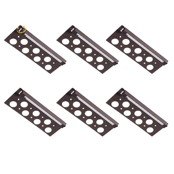 320 Lumen Black Integrated LED hardwired Stair Lights 6-Pack