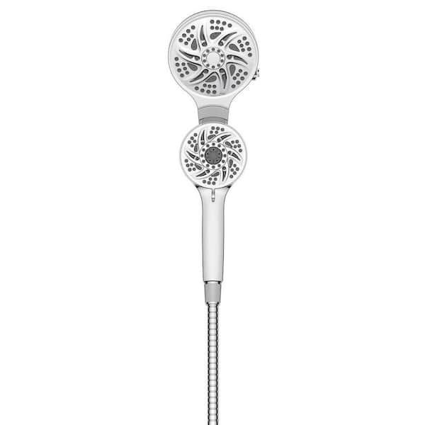 EasyDock 6-Spray Patterns 5 in. Wall Mount Dual Shower Heads in Chrome EasyDock 6-Spray Patterns 5 in. Wall Mount Dual Shower Heads in Chrome