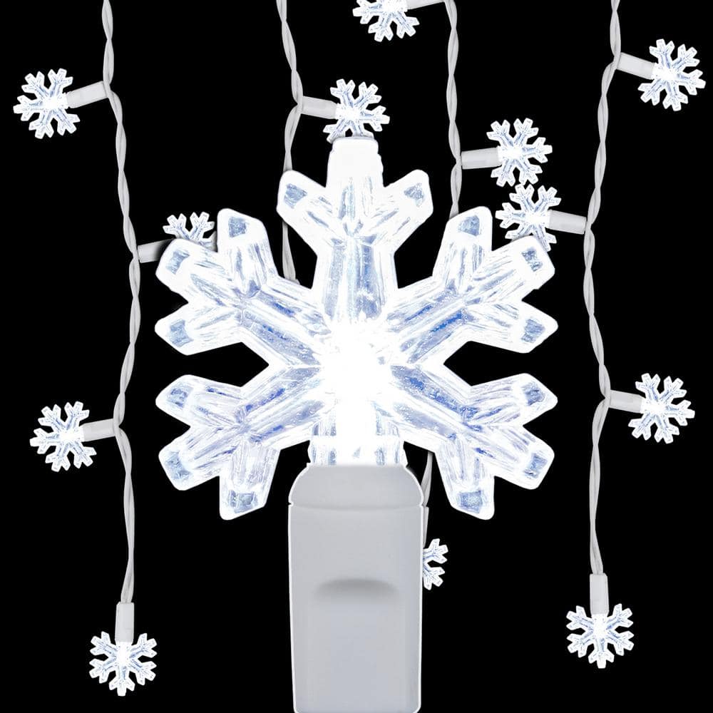 Christmas White Snowflakes Set of 6 6.5