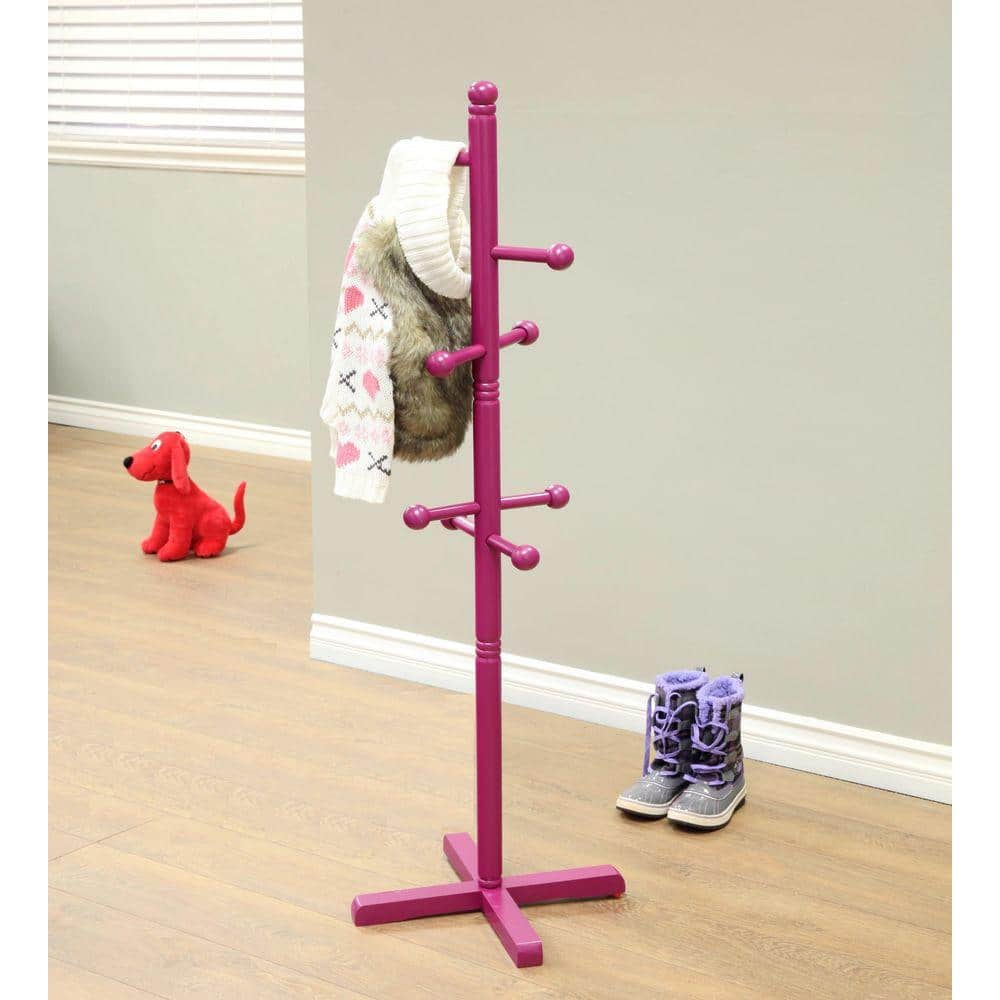 Homecraft Furniture Home Craft 8 Hooks Kid s Coat Rack in Purple VIO101 The Home Depot