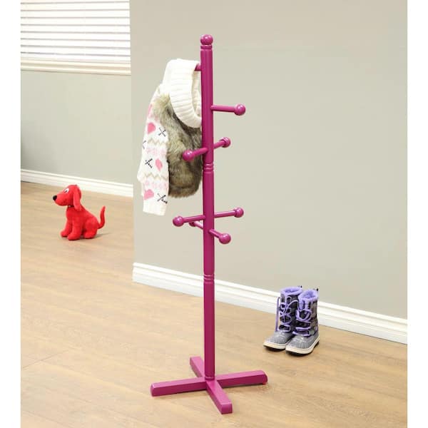 Homecraft Furniture Home Craft 8-Hooks Kid's Coat Rack in Purple