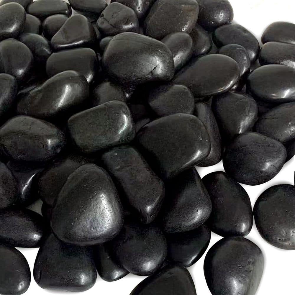 Black Natural River Decorative Landscape Rocks, 2 in.- 3 in. Polished Decorative Pebbles for Garden Landscaping price history on PriceWatchPro