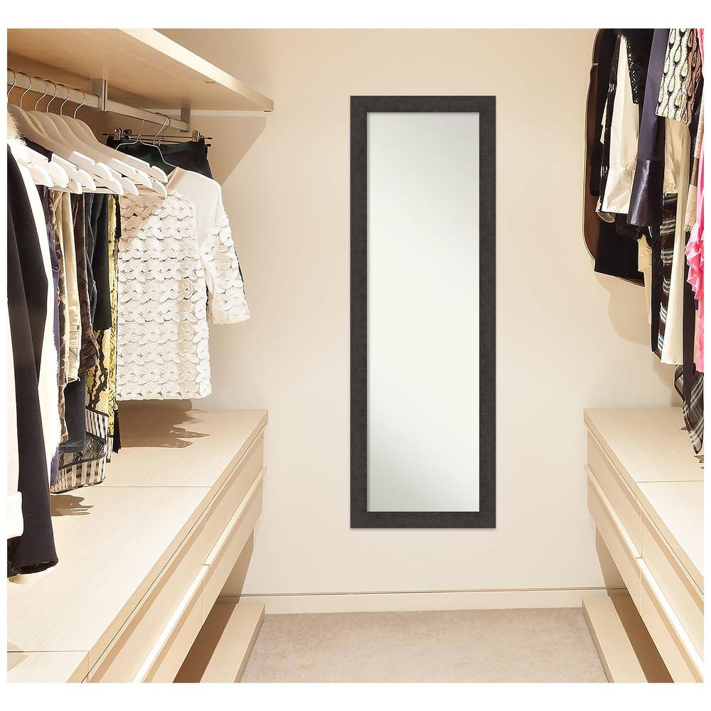 Espresso Wood Full Length Rectangular Door Mirror