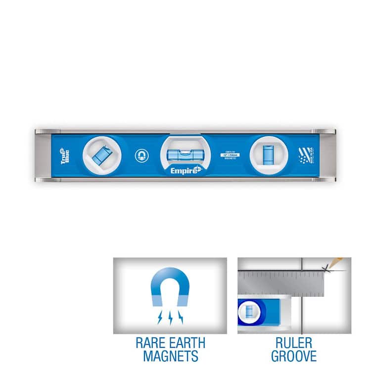 Empire 10 in. True Blue Rare Earth Magnetic Torpedo Level