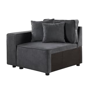 Silvester Gray Fabric Arm Chair