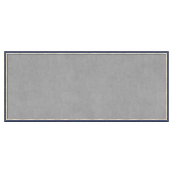 Amanti Art Theo Blue Narrow 49 in. x 21 in. Framed Magnetic Board