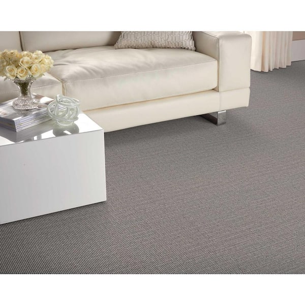 Hypnotic Haze Gray 13.2 ft. 29.49 oz. Olefin Pattern Installed Carpet