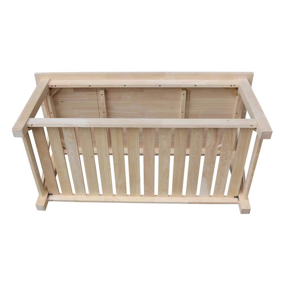 Surrey 57'' Unfinished Solid Parawood Traditional Coffee Table