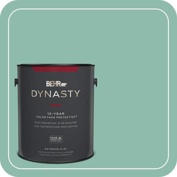 BEHR DYNASTY 1 gal. #MQ6-37 Mild Evergreen Flat Exterior Stain-Blocking Paint & Primer