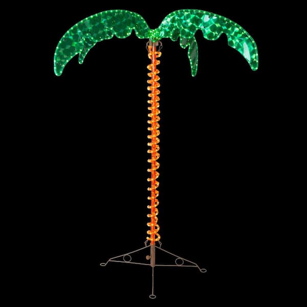 Wintergreen Lighting 4.5 ft. Artificial Holographic LED Lighted Palm Tree 21689 Home Depot