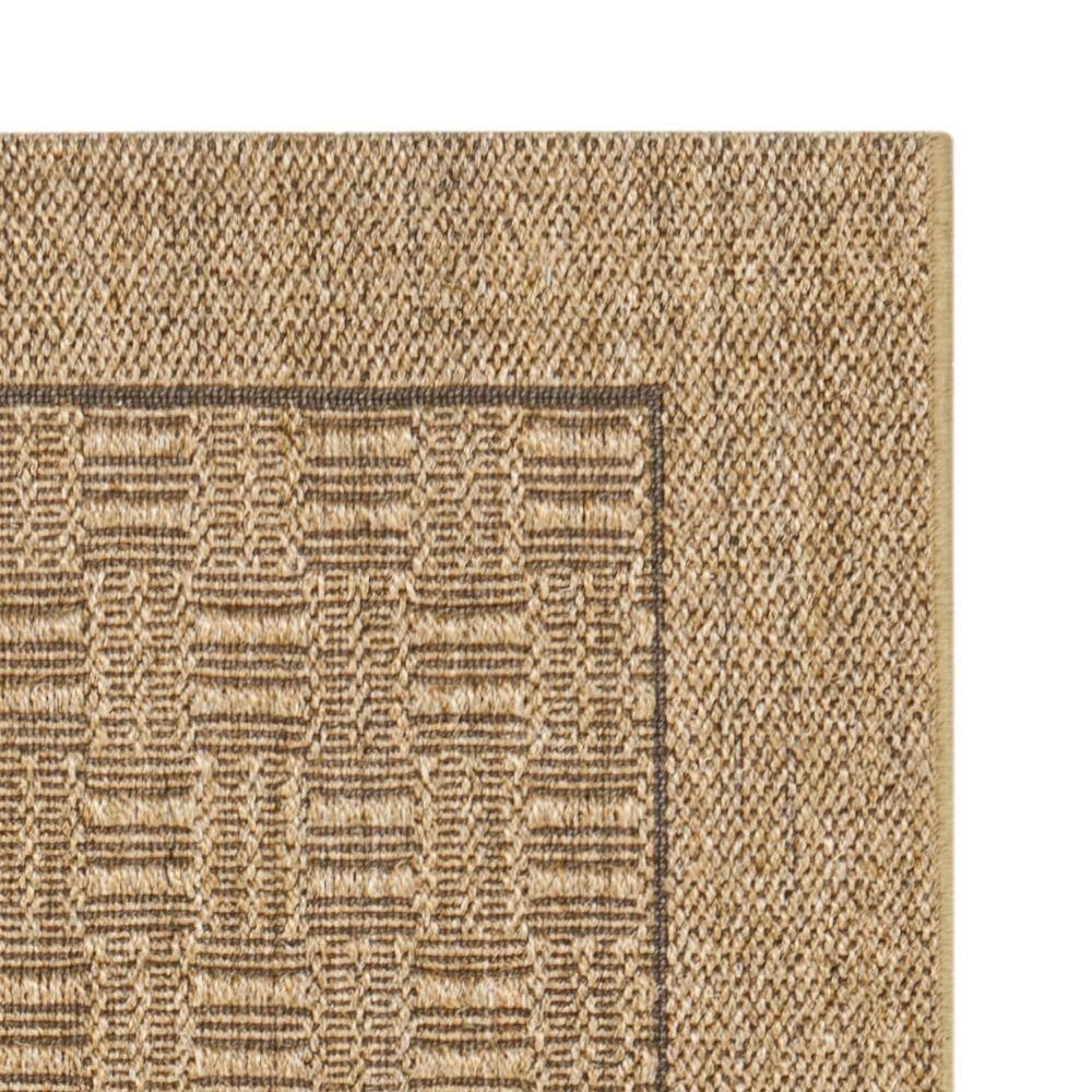 Natural Sisal Geometric Hand-Knotted 4' x 6' Area Rug