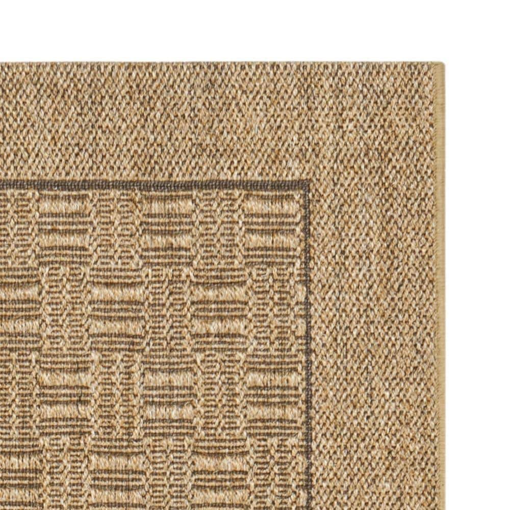 Natural Geometric Hand-Knotted Sisal 6' x 9' Area Rug