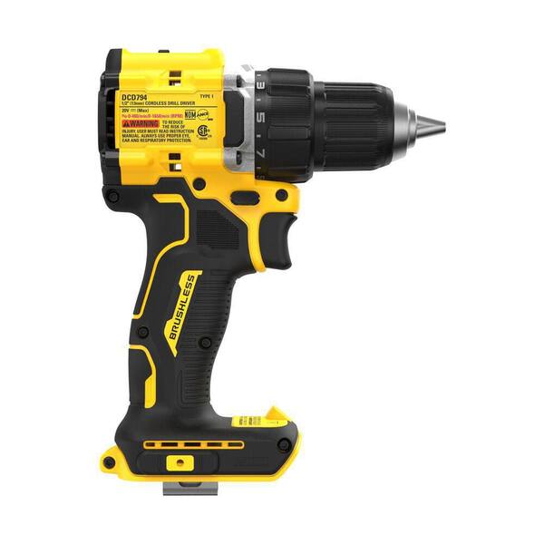 DEWALT - Atomic 20-Volt Max Lithium-Ion Brushless Cordless 1/2 in. Drill Driver with (4) 20-Volt 3.0 Ah Max Premium Battery Packs
