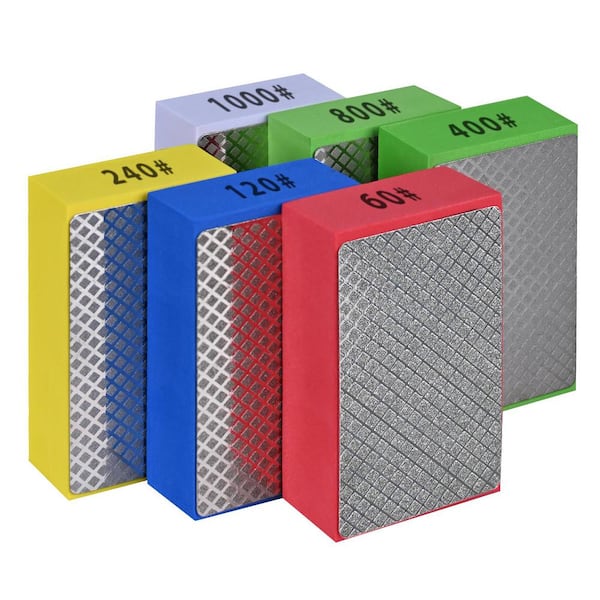 Angel Sar 6-Pieces Diamond Hand Polishing Pads, Tile Polishing Pads for Grinder Ceramic Tile Glass Grinding