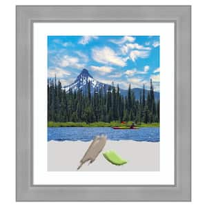 Vista Brushed Nickel Picture Frame Opening Size 20 x 24 in. (Matted To 16 x 20 in.)